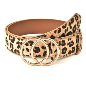🍋2/$30 New Double O Ring Cheetah Belt